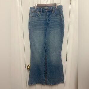 NWT Madewell Curvy Perfect Vintage Flare Size 30 Petite Light Wash Denim Jeans
